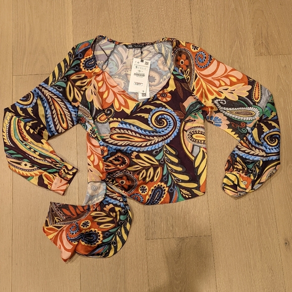 Colorful Paisley Women's Blouse - Picture 1 of 8